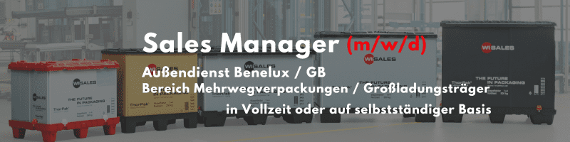 Wir suchen Sales Manager (m/w/d) Außendienst Benelux / GB  Bereich Mehrwegverpackungen / Großladungsträger